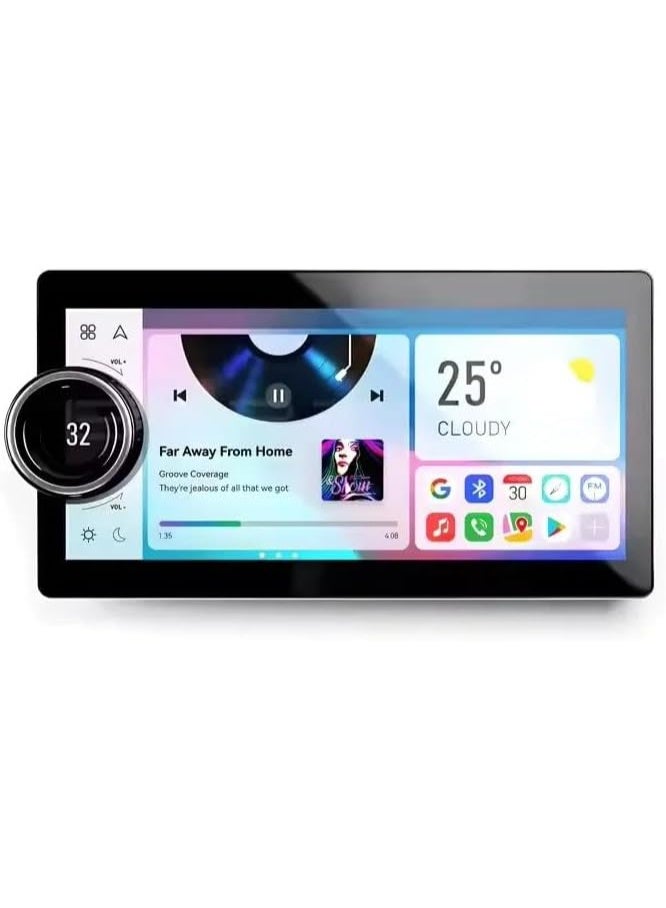 فيريكس شاشة ستيريو سيارة دايموند 2K مقاس 10.33 بوصة تعمل بنظام أندرويد، مزودة بزر تحكم واحد، تدعم Apple CarPlay وAndroid Auto، وتدعم الاتصال اللاسلكي WiFi وUSB و4G، ومعالج 10 أنوية، وواجهة سريعة، وراديو وكاميرا. - Image 1